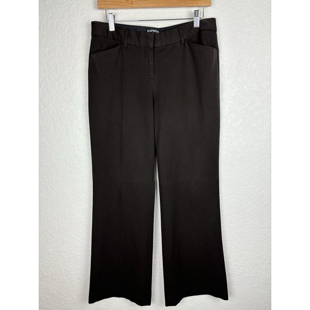 Express Editor Womens Dress Pants Sz 8R Brown Career Wear Office Work Careerwear